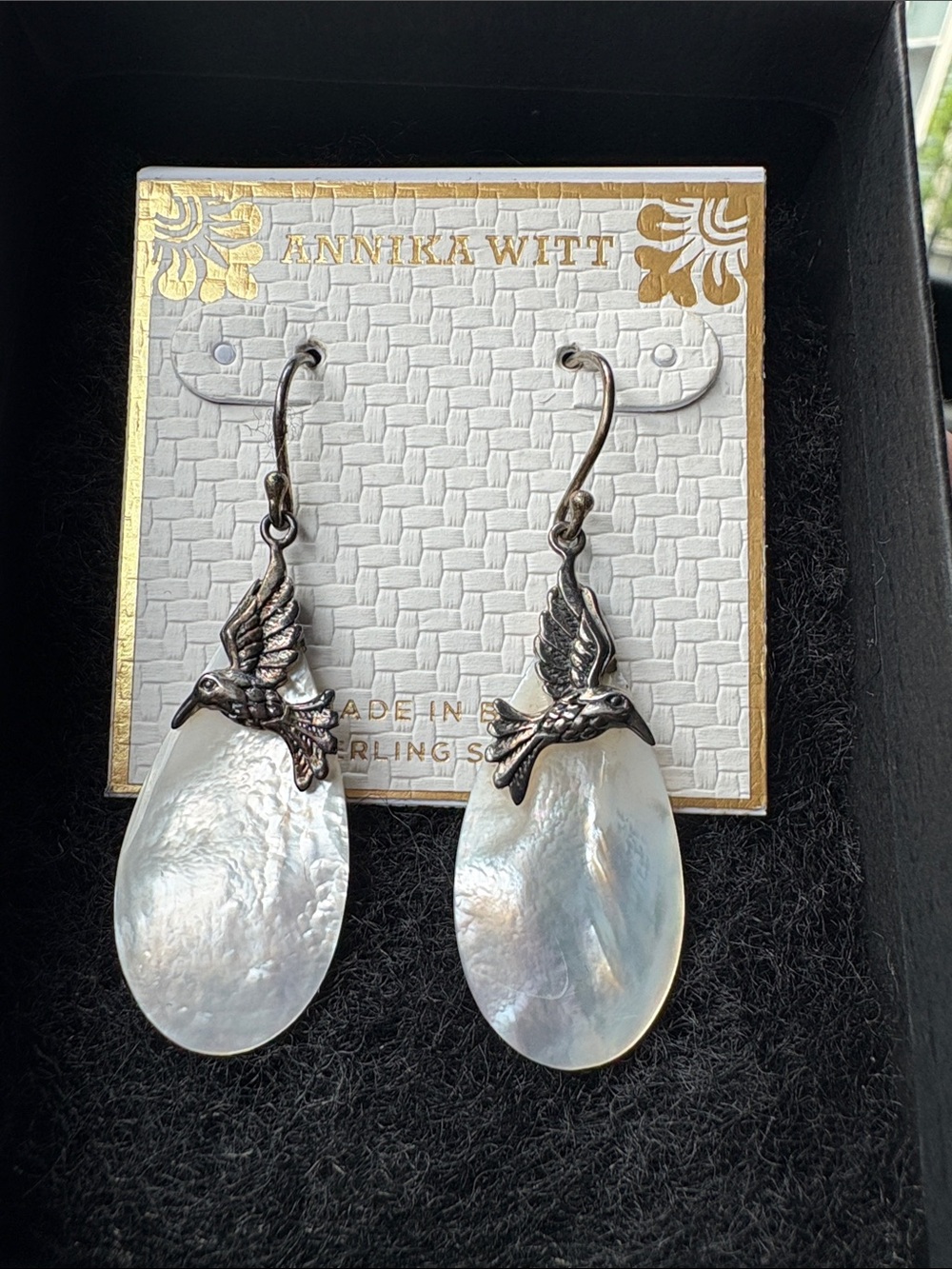 Annika Witt Iridescent Mother-of-Pearl Drop Sterling silver earrings